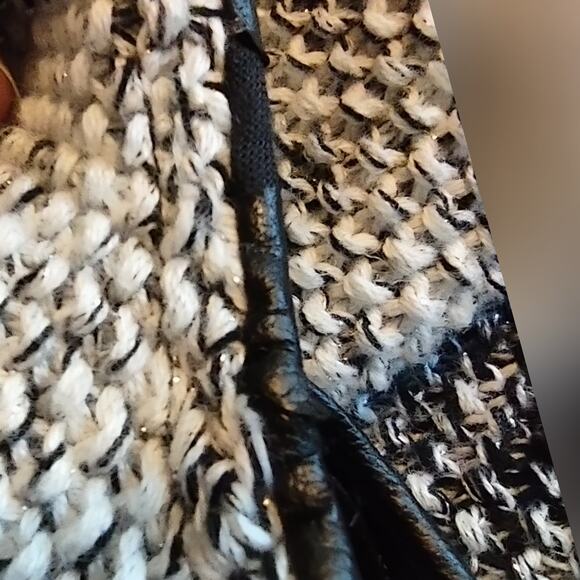 Talbots Zip-up Sweater Tweed Jacket Size Medium Flawed - Picture 9 of 16